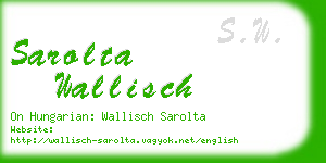 sarolta wallisch business card